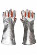 EDC 5 finger HTR Leather gloves with aluminised back 40cm long (pr)