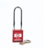 Nylon body Safety Padlock - 75mm clearance Steel Shackle