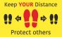 Keep your distance -protect yourselves 300 x 500mm