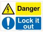 "Danger, Lock it out" Safety Sign
