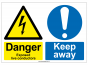 "Danger, live conductors" Safety Sign