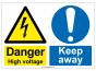 "Danger, Keep away" Safety Sign