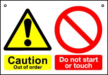 'Do Not Start or Touch' - Hanging Lockout Sign