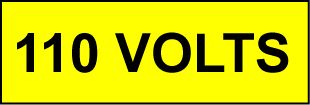  Voltage Labels (Pack 10) 20x60mm 110 Volts 