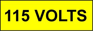  Voltage Labels (Pack 10) 40x120mm 115 Volts 