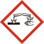 GHS CORROSIVE  sign 100mm x 100mm