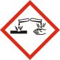 GHS CORROSIVE sign 40mm x 40mm   