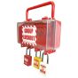 GLB2RED Portable Lightweight Group Lockout Box 