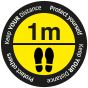 Social Distancing floor sign "Keep your distance" - Yellow/Black