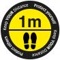 Social Distancing floor sign "Keep your distance" Yellow and Black
