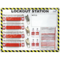 50 Lock, Steel Bar Lockout Station With Contents