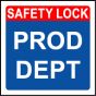 'Prod Dept' - Lockout Padlock Fold-Over Tag