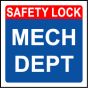'Mech Dept' - Lockout Padlock Fold-Over Tag