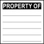 'Property Of' - Lockout Padlock Fold-Over Tag