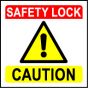 'Caution' - Lockout Padlock Fold-Over Tag