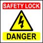 'Danger' - Lockout Padlock Fold-Over Tag