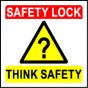 'Think Safety' - Lockout Padlock Fold-Over Tag