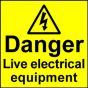 Electrical Safety Labels - Live Equipment