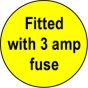 Plug Warning Labels - 3 Amp Fuse