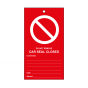 Disposable Car Seal Tag - Red 'Valve Closed'
