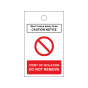 RWT50AR Wind Turbine Safety Rules isolation tags - pack of 10