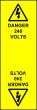 Electrical Cable Marking Labels - 240Volts