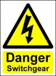  Hazard Warning Sign 200x150mm Danger Switchgear (s/a) 