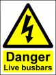 Electrical Hazard Warning Signs - Live Busbars