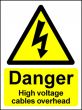 Electrical Hazard Warning Sign - High Voltage Overhead