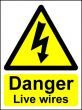  Hazard Warning Sign Danger live wires 