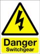 Hazard Warning Sign 400x300mm Danger Switchgear (rigid)