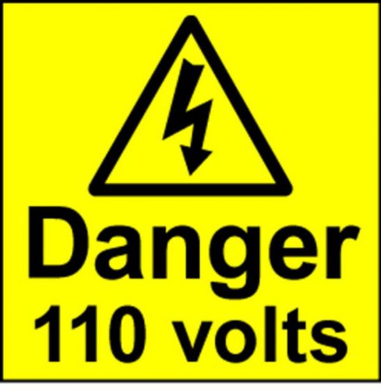 Electrical Safety Labels - 110 Volts