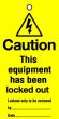 Lockout tags 200x100mm Caution This equipment has been lock...Pack of 10 