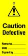 Lockout tags 110x50mm Caution Unsafe. Pack of 10 