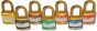 Padlock labels self adhesive. Pack of 10 red