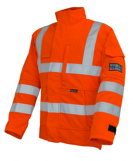 Arc Flash High Viz Dark Orange Jacket 9.8cal/cm2