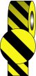 British Standard Pipeline Information Tapes - Black/Yellow Stripe