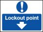 'Lockout Point' - Safety Lockout Labels 55 x 75mm