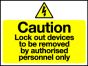 Caution ...' - Safety Lockout Labels 55 x 75mm