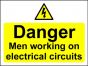 Electrical Hazard Warning Signs - Men Working