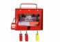 Steel Wall mounted or Portable Group Lockout Box - 8 hook. Colour Red. 