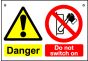 'Do Not Switch On' - Hanging Lockout Sign