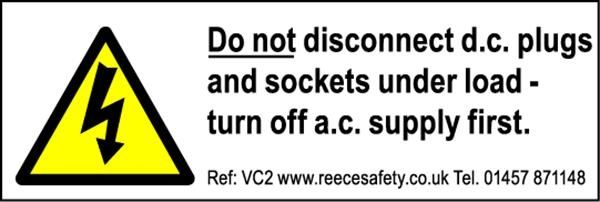 Photovoltaic 'PV' Labels Do Not Disconnect