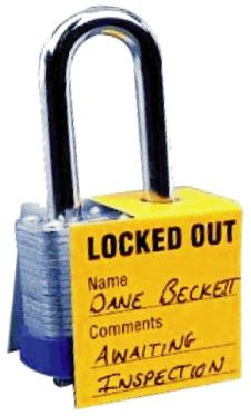 Padlock with tag