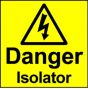 Electrical Safety Labels - Danger Isolator