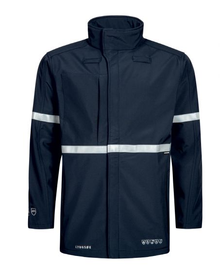 High Viz Arc Flash Navy Waterproof Shell Jacket 17.1cal/cm2