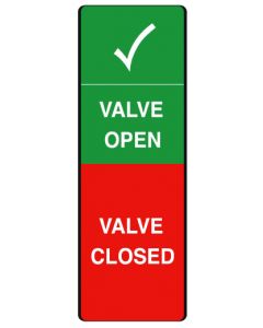 Valve open Safety message/maintenance tag