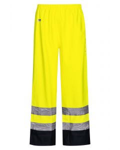 High Viz Arc Flash Yellow and Navy Waterproof Trousers 21.1cal/cm2
