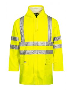 High Viz Arc Flash Yellow Waterproof Jacket 21.1cal/cm2