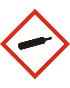 GHS GAS UNDER PRESSURE sign 100 x 100mm